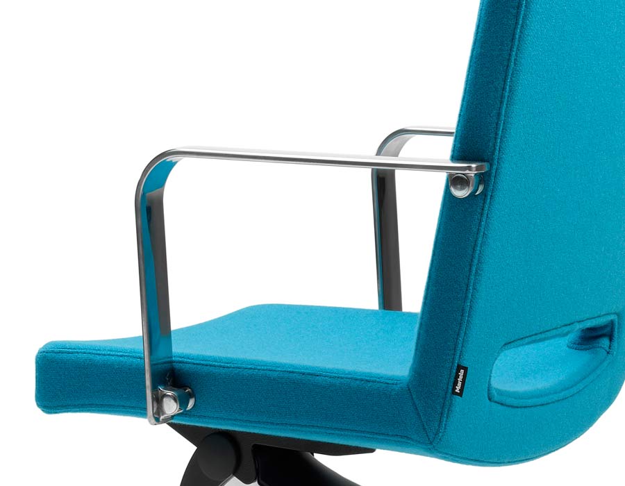 Martela SoftX office chair turquoise detail