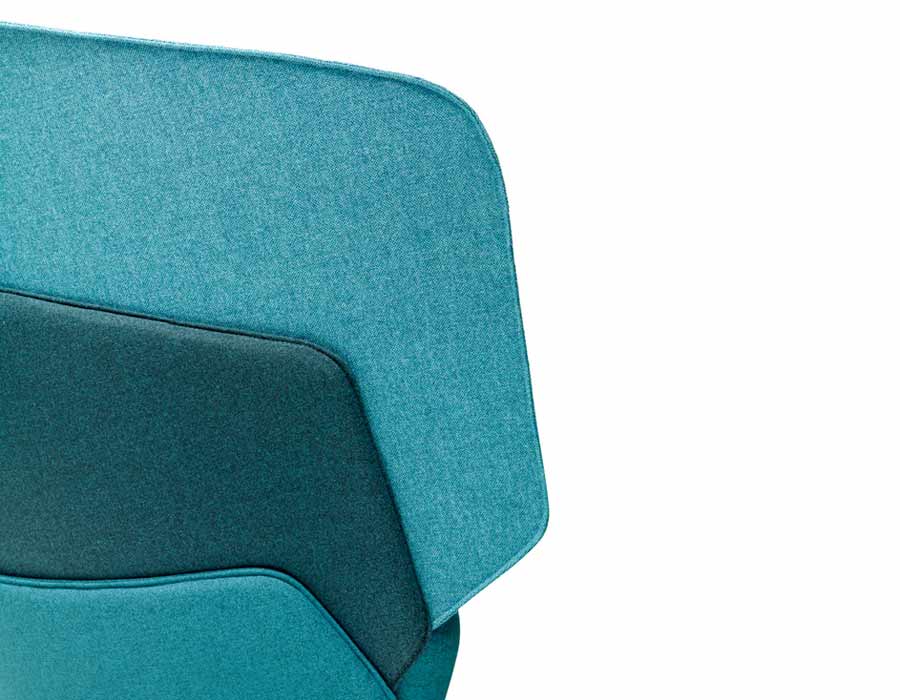 Offecct easy chair Layer - detail in green shades