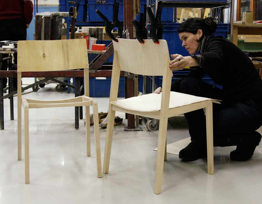 Thonet chair 330 - work on the chair by artist Julia Läufer