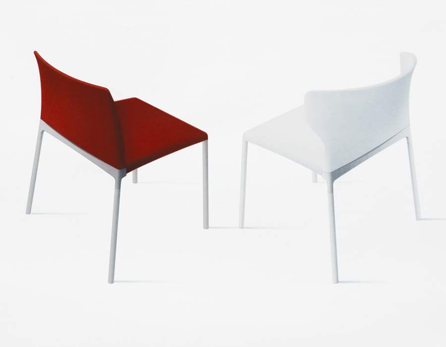 Wilkhahn conference chair Ceno back red and white